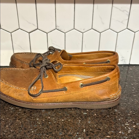 Sperry Top Glider Men's Brown Leather Loafers size 12W - Picture 5 of 9